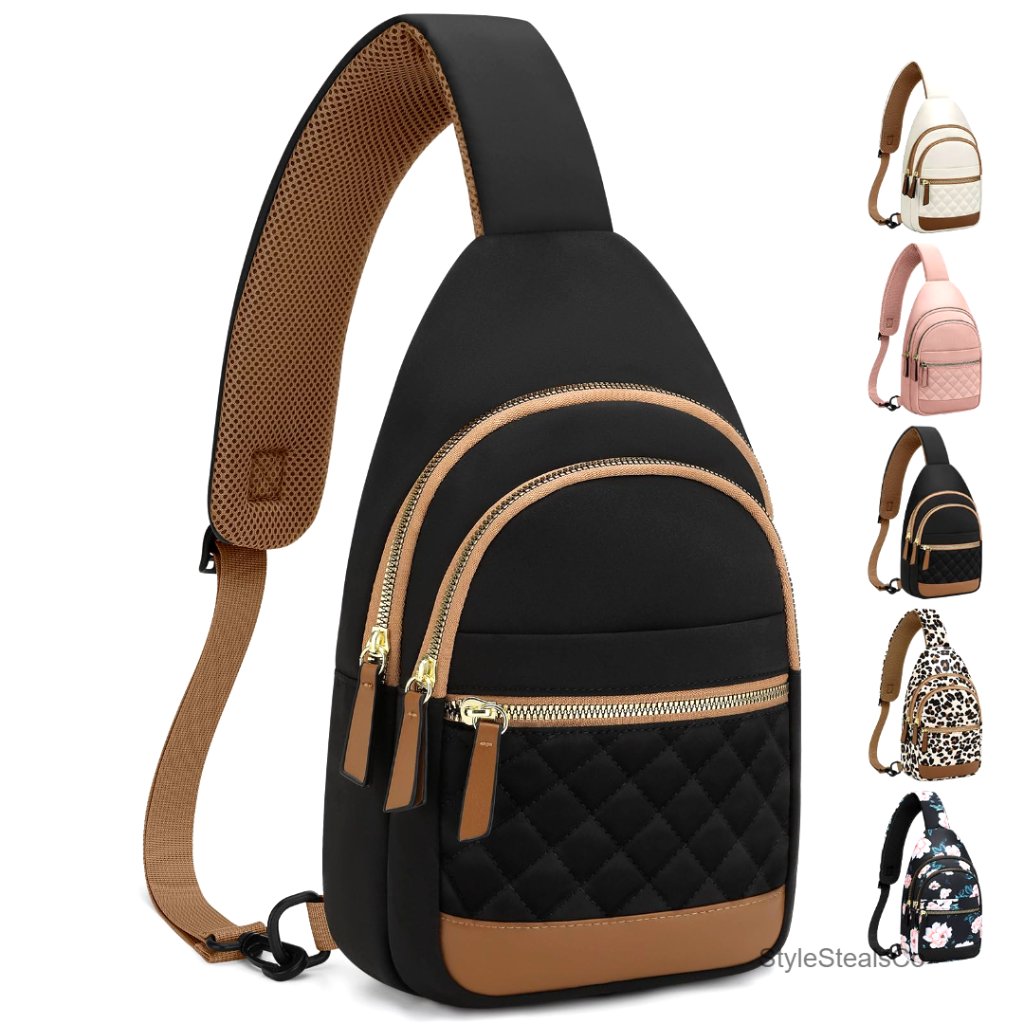 Waterproof Crossbody Sling Bag Medium Capacity Adjustable Strap Travel Hiking